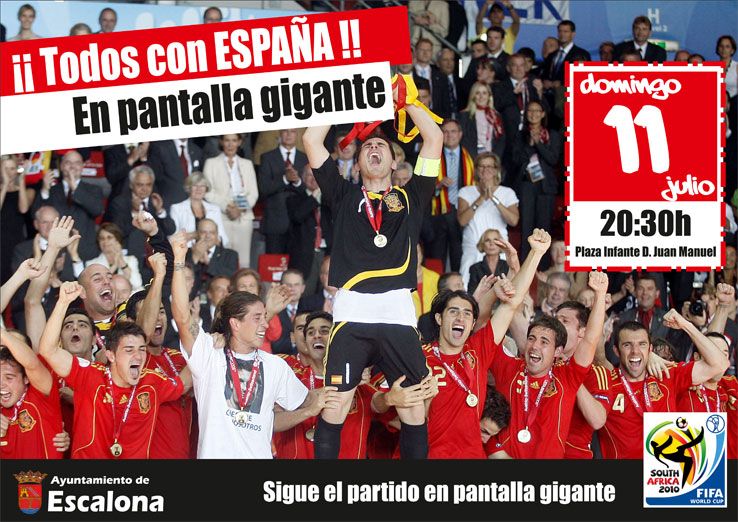 ¡¡¡TODOS CON ESPAÑA!!! SIGUE LA FINAL EN LA PLAZA CON UNA PATALLA GIGANTE