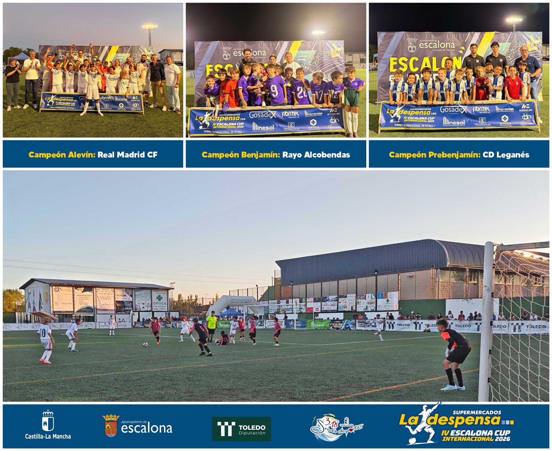 Campeones y partido de La Despensa Escalona Cup 2026 en Escalona